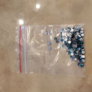 Turquoise faux jewels